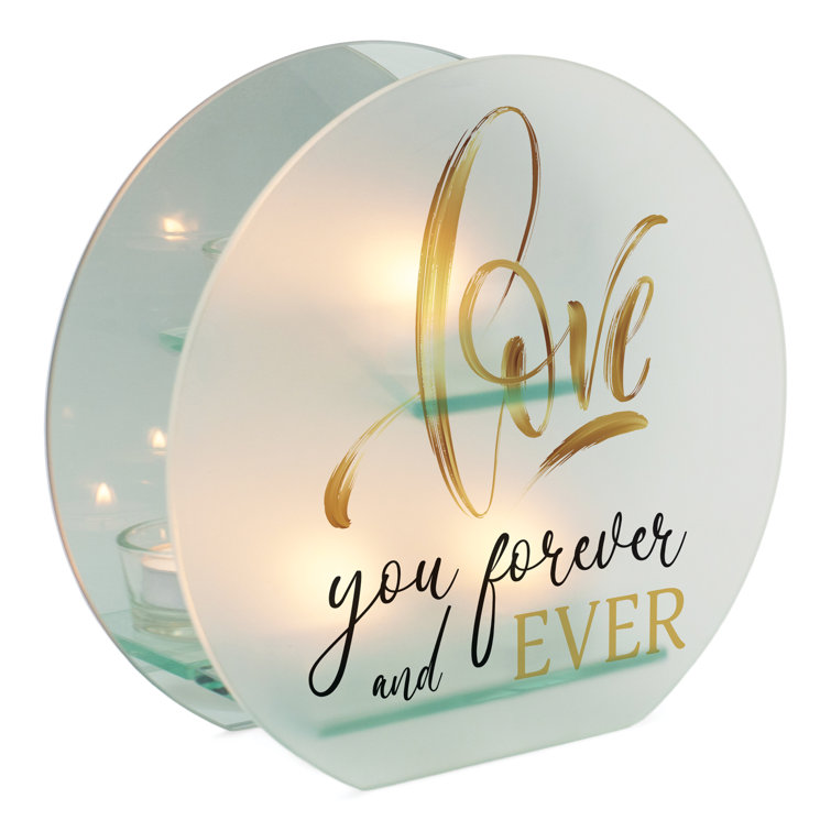 Trinx 7'' H Glass Tabletop Tealight Holder with Candle Included Wayfair